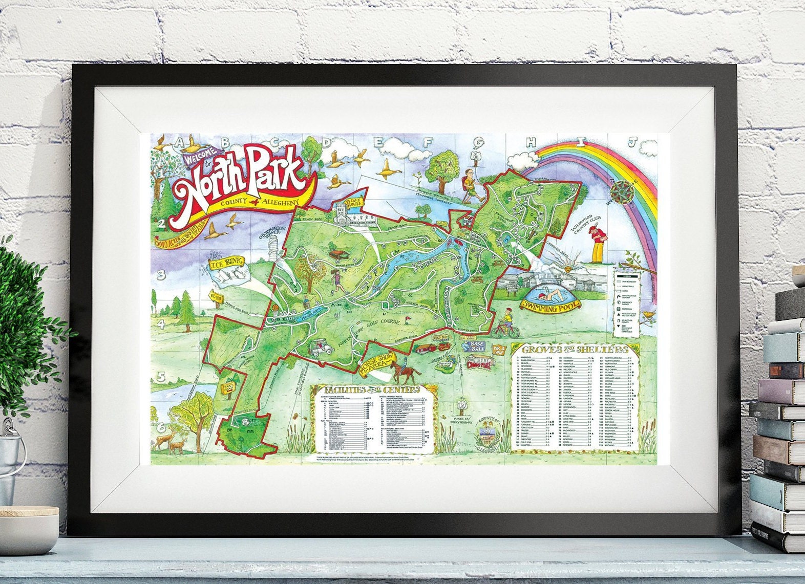 North Park Map Pittsburgh North Park Allegheny County Pittsburgh Park Poster - Etsy