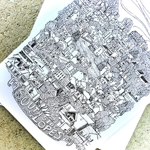 Southside Slopes Pittsburgh Notecard: Pennsylvania Greeting Card