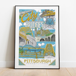 Pittsburgh Bridges Art Print: Steel City Wall Decor
