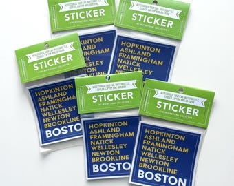 Boston Marathon Sticker: 3" Waterproof Running Decal