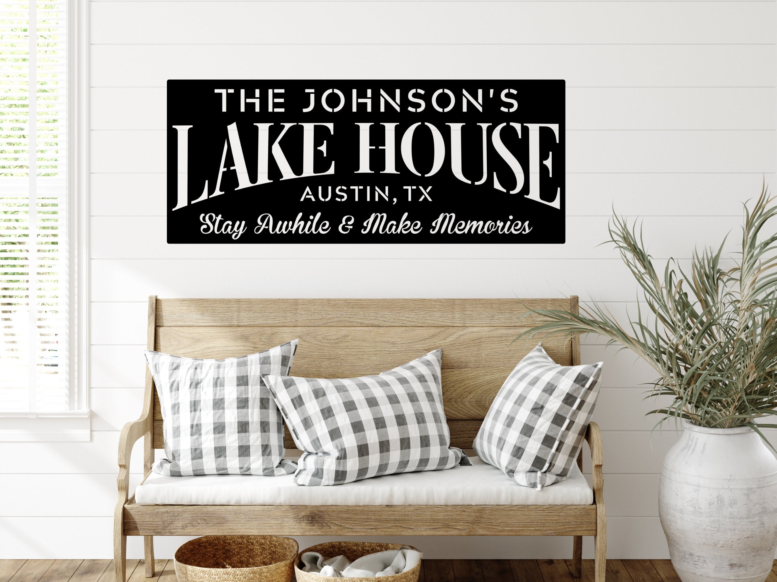 Lake House Metal Sign Lake Life Metal Letter Sign Etsy