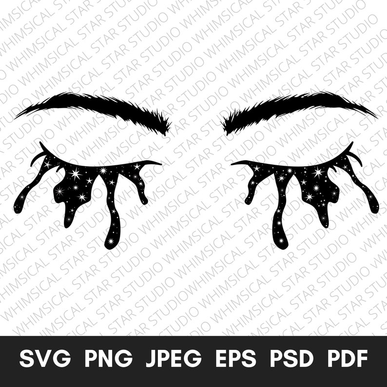 Euphoria SVG Rue's Glitter Tears Euphoria Makeup Svg Etsy