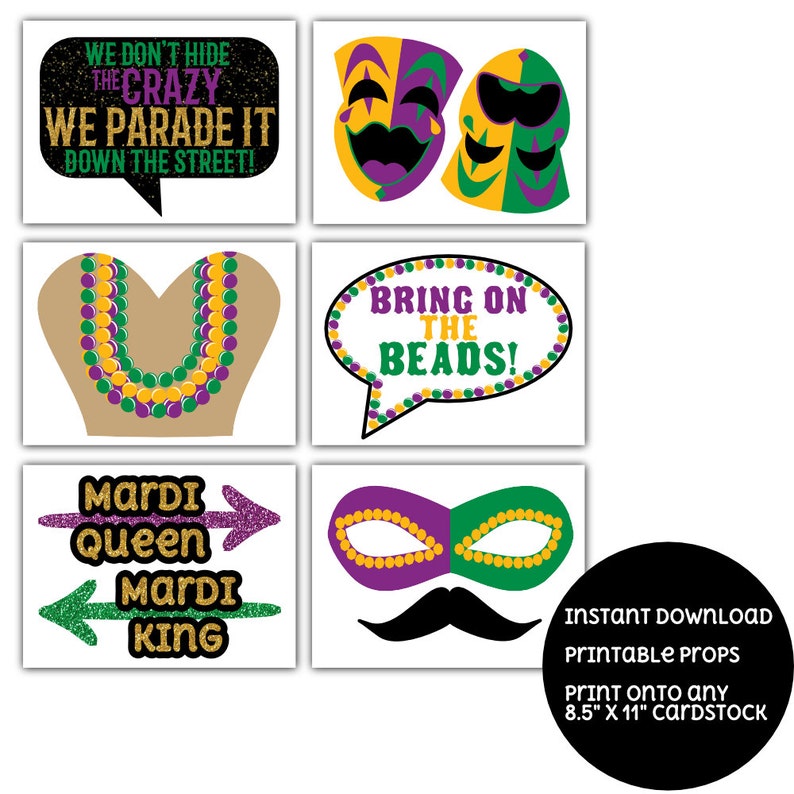 mardi gras photo booth ideas