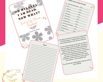 End Of Life Check List Planner, designed in PDF format to assist you to simplify and organize end-of-life arrangements with ease.