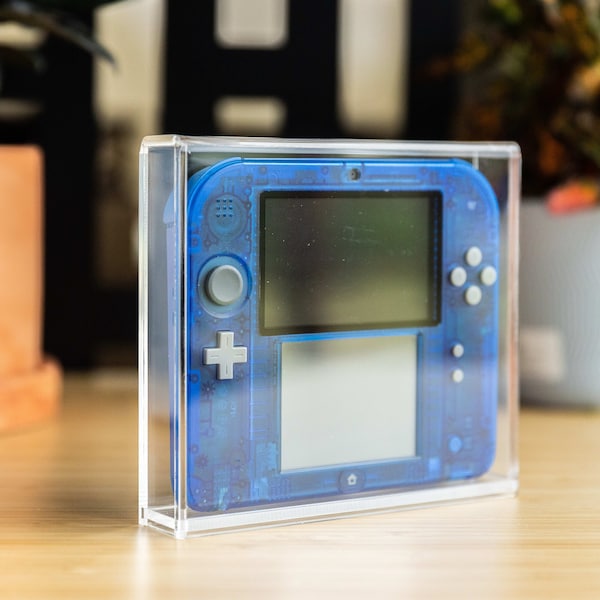 Nintendo 2DS Console System CartVault Acrylic Display Storage for Retro Video Games Tray Bin Collector Case