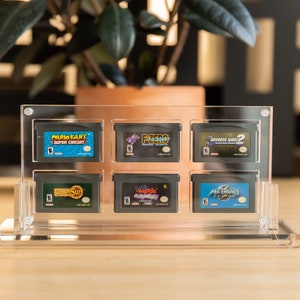 Game Boy Advance ClearStand 6GBA 6カートリッジディスプレイスタンドケース レトロビデオゲームゲームボーイ用 | 90%+ UV耐性