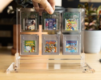 Game Boy ClearStand 6GB 6 Cartridge Display Stand Case for Retro Video Games Gameboy