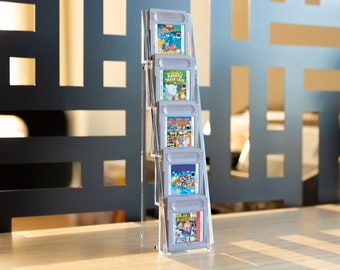 Gameboy Game Cartridge CartRizer Modular 5 Game Display Stand for Retro Video Games Game Boy Acrylic