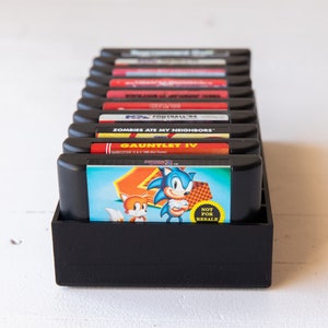 Acrylic BitLounger 16BITSG Sega Genesis Cartridge Storage for Retro Video Games Tray Bin Collector Case