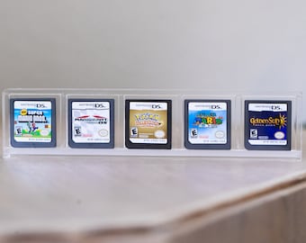 Estuche de exhibición BitLounger para cartuchos de juego Nintendo 3DS/DS, con 5 juegos para videojuegos retro, resistente a los rayos UV (más del 90 %)