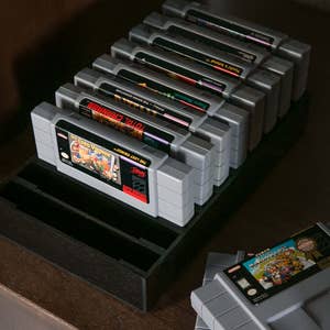 アクリル BitLounger 16BITSN スーパーファミコン SNES カートリッジ ストレージ レトロ ビデオゲーム トレイ ビン コレクター ケース