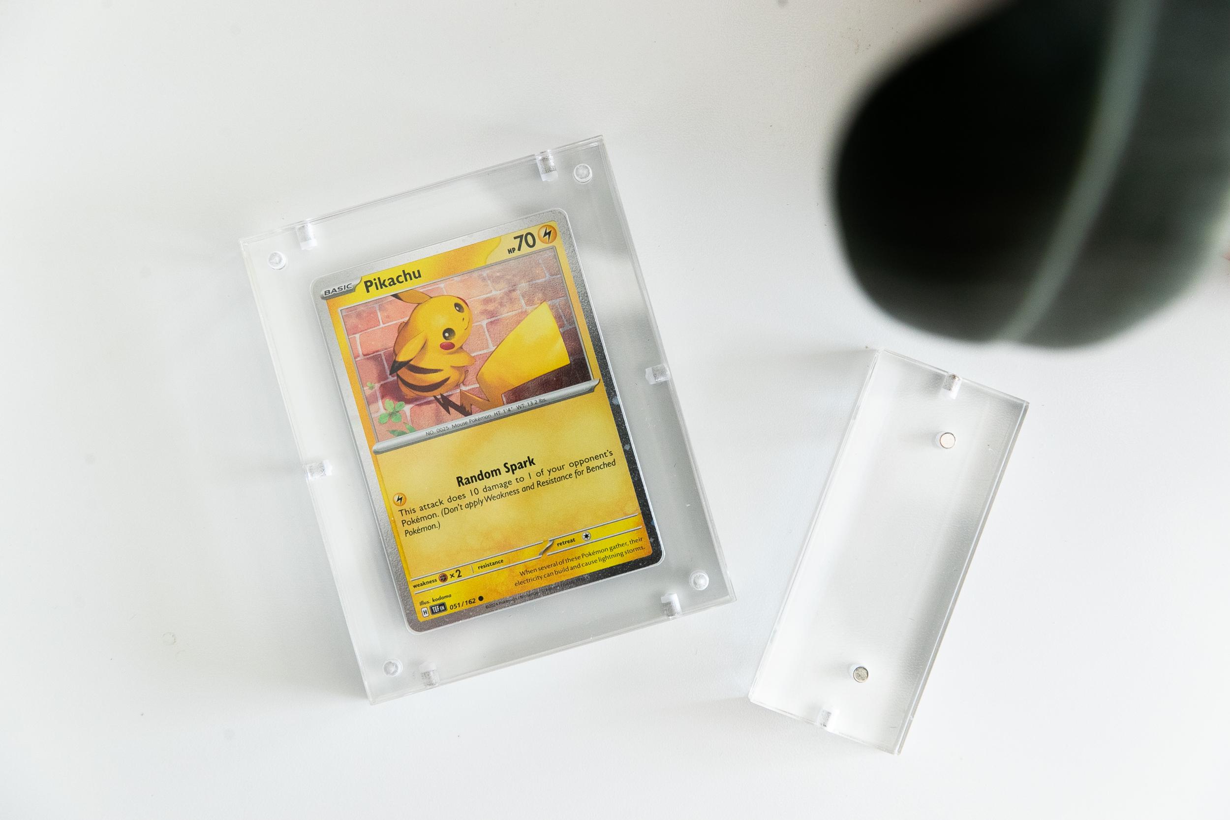 Set of 3x Modular Pokemon Trading Card Cardstax Display Case Stands for ...