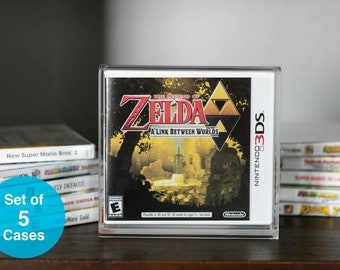Set of 5x 3DS Game Case CartVault  CartVault Acrylic Nintendo Storage Display