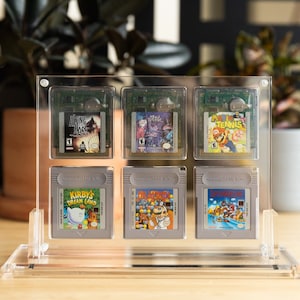 Game Boy Clearstand 6GB 6 Cartridge Display Stand Case for Retro Video ...