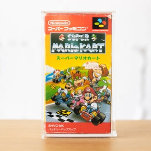 BitLounger Japanese SNES Game Box CartVault Acrylic Super Famicom Cartridge Storage for Retro Video Games Tray Bin Collector Case