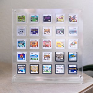 BitLounger ニンテンドーDS/3DS クリアスタンド 25DS 25カートリッジディスプレイスタンドケース レトロビデオゲーム用