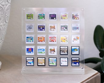 BitLounger Nintendo DS/3DS ClearStand 25DS 25 Cartridge Display Stand Case for Retro Video Games