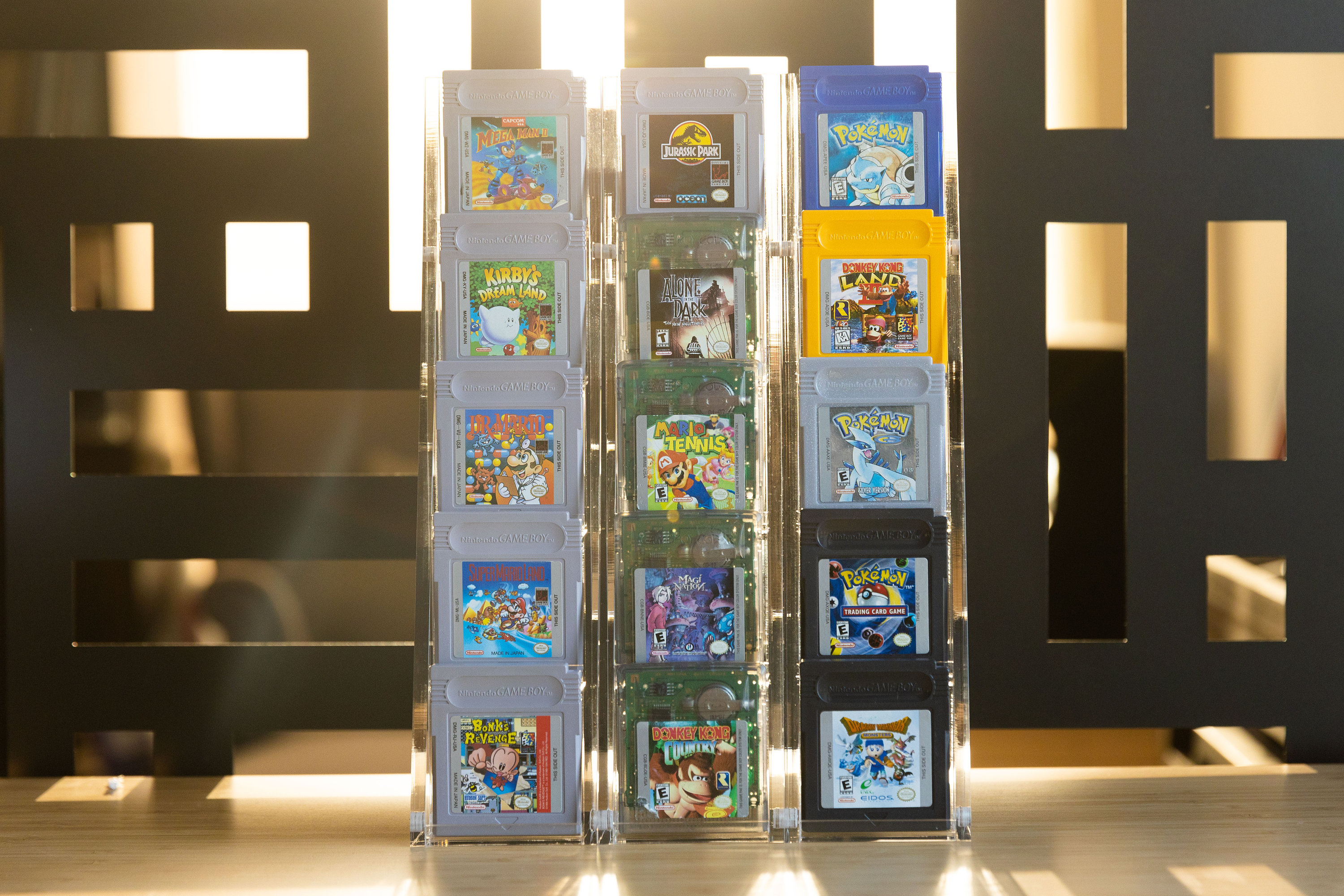 Set of 3 Gameboy Game Cartridge CartRizer Modular 5 Game Display Stand for Retro Video Games Game Boy Acrylic