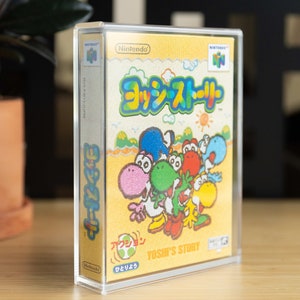 Caja de juego japonesa N64 CartVault, bandeja de acrílico para almacenamiento de cartuchos de Nintendo 64 para videojuegos retro, estuche colector con 90 % de resistencia a los rayos UV