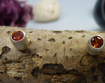 A small gift idea, handmade earrings, real unique, precious stone, fire opal,