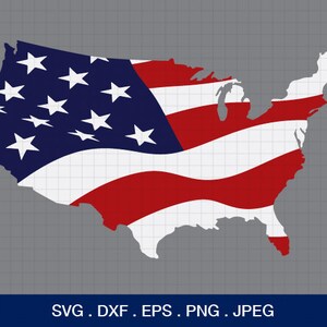 America map svg, 4th of July svg, fourth of july svg, American flag svg, Merica svg, United States svg, for CriCut and Silhouette