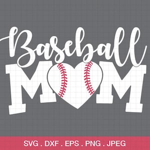 Baseball Mom SVG, Baseball SVG, Love baseball svg, Baseball Mom Shirt, Baseball Heart, Cut File for Cricut and Silhouette,