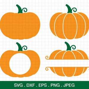 halloween Pumpkin svg, pumpkin monogram svg, fall svg, halloween svg, split pumpkin svg, fall monogram frame svg, silhouette, cricut