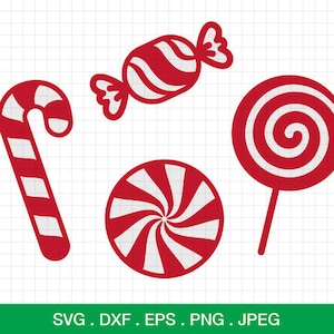 Candy cane svg, Candy svg, Christmas candy SVG, Holiday candy svg, CriCut files, Silhouette cameo files