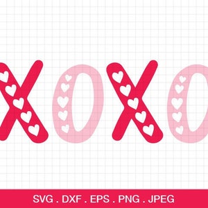 XOXO Svg, Valentine's Day Svg, Heart Svg, Valentine Svg, Cutting files for CriCut & Silhouette cameo