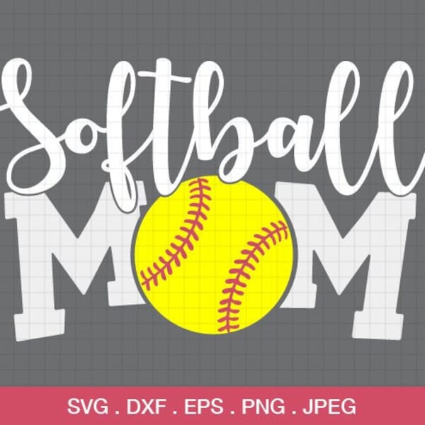 Softball Mom SVG, Softball SVG, Love Softball svg, Baseball Mom Shirt, Baseball Cut File for Cricut and Silhouette,