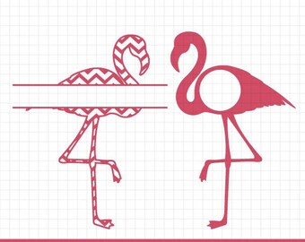 Flamingo SVG, Flamingo Monogram frames, Flamingo, bird svg, pink Flamingo Monogram svg, summer svg,Cut file, Silhouette, Cricut