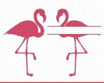 Flamingo SVG, Flamingo Monogram frames, Flamingo, bird svg, pink Flamingo Monogram svg, summer svg,Cut file, Silhouette, Cricut