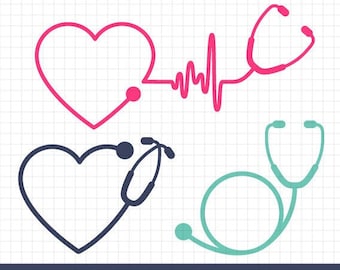 Nurse Svg, Stethoscope Svg, Stethoscope monogram frames Svg, Nurse Stethoscope Svg, Heartbeat SVG, Doctor SVG, for Silhouette & CriCut .