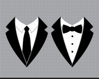 Esmoquin svg, Camisa de esmoquin, Chaquetas de hombre svg, trajes de boda svg, pajarita svg, corbata svg, boda svg, archivos de corte para Cricut & Silhouette