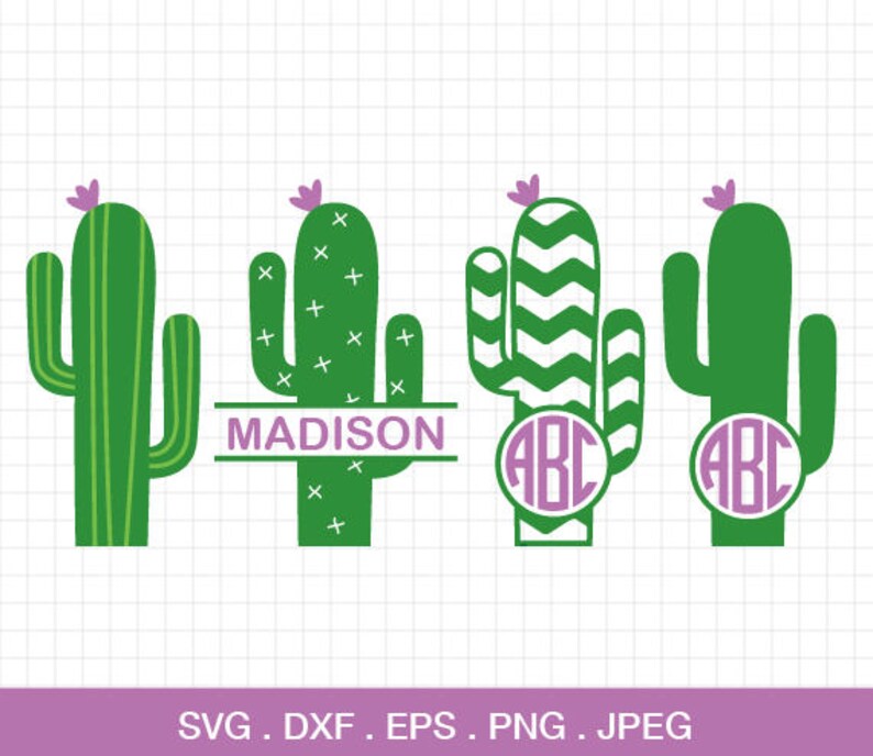 Download Cactus svg Cactus Monogram frame svg cactus monogram | Etsy
