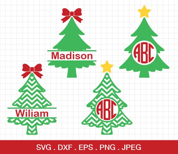 Download Christmas tree svg Christmas tree monogram svg Tree with ...