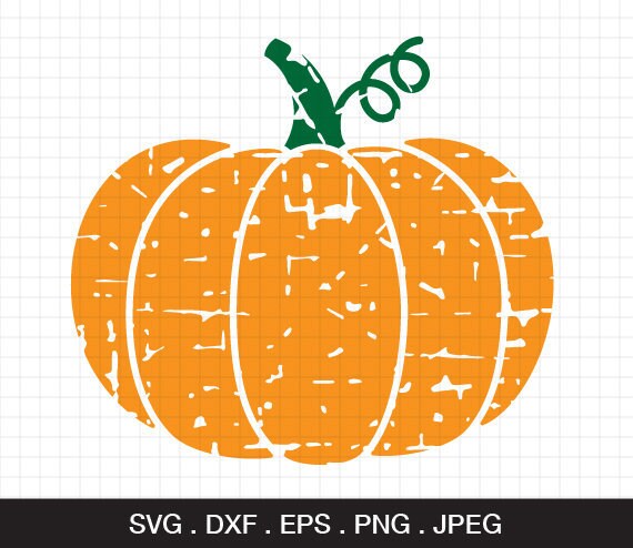 Distressed Pumpkin Svg Grunge Pumpkin Svg Pumpkin Cut File Etsy