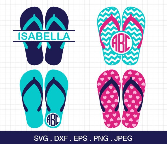 Download Flip flop SVG Summer Flip flops Monogram Frames Svg Beach ...