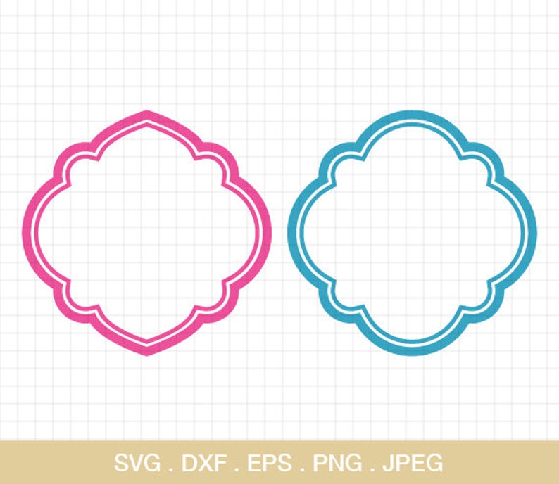 Mandala Monogram Frames Svg Simple Mandala Frames Files For Etsy
