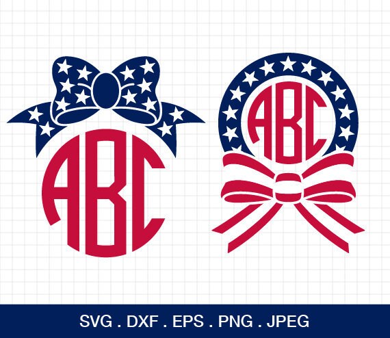 4th Of July Bow Svg 4th Of July Svg Fourth Of July Svg Etsy