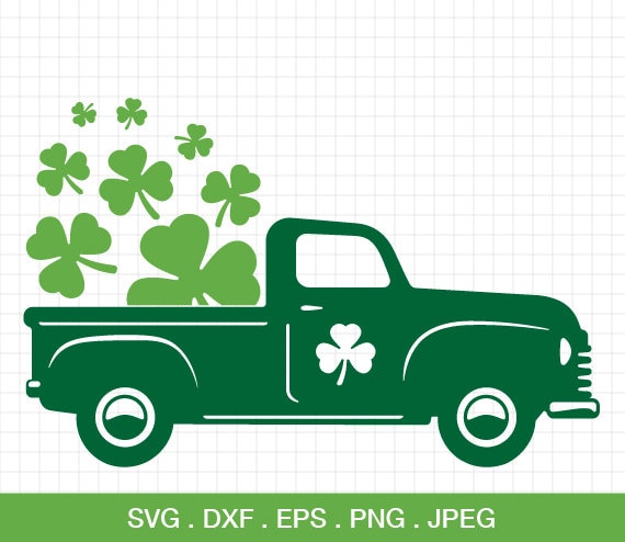 Leaf Clover Svg eps ai Truck Shamrock SVG dxf Truck Patricks Day Svg 60 /% OFF Shamrock Clover svg png Clover Frames Svg