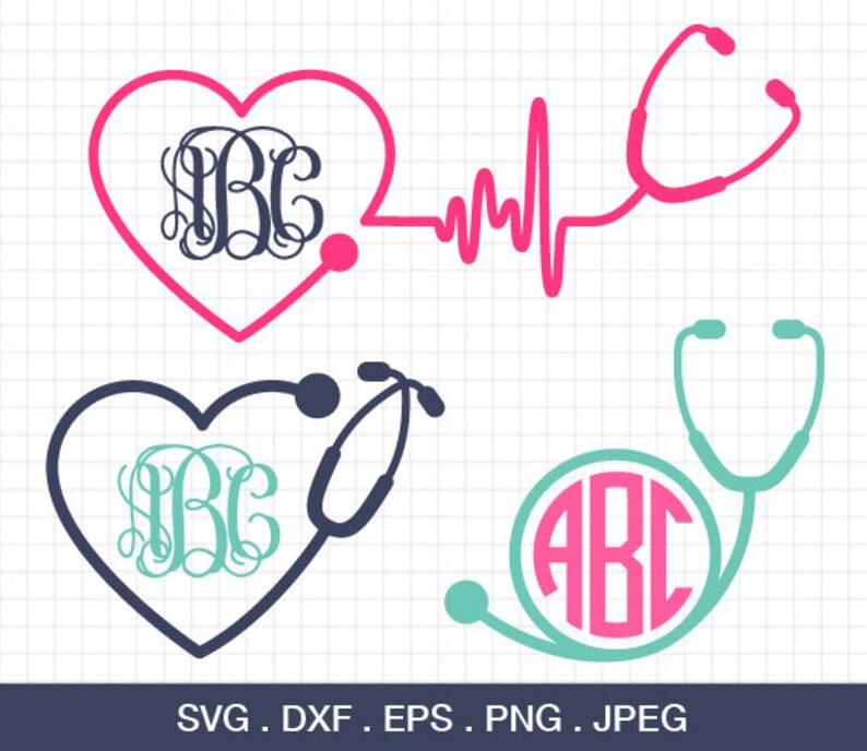 Download Nurse Svg Stethoscope Svg Stethoscope monogram frames Svg ...