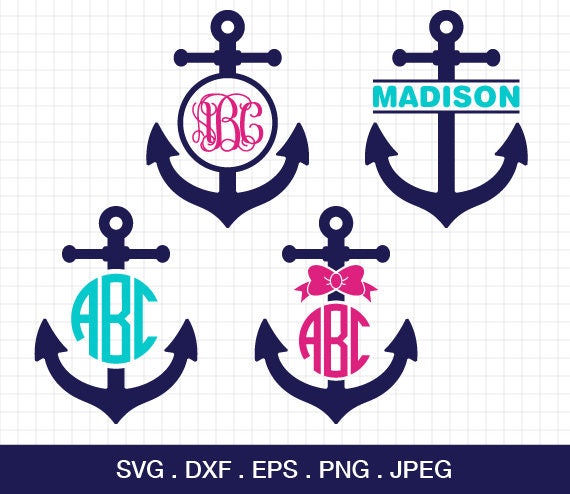 Download Anchor Svg Anchor Monogram Frames Svg Anchors svg Nautical ...