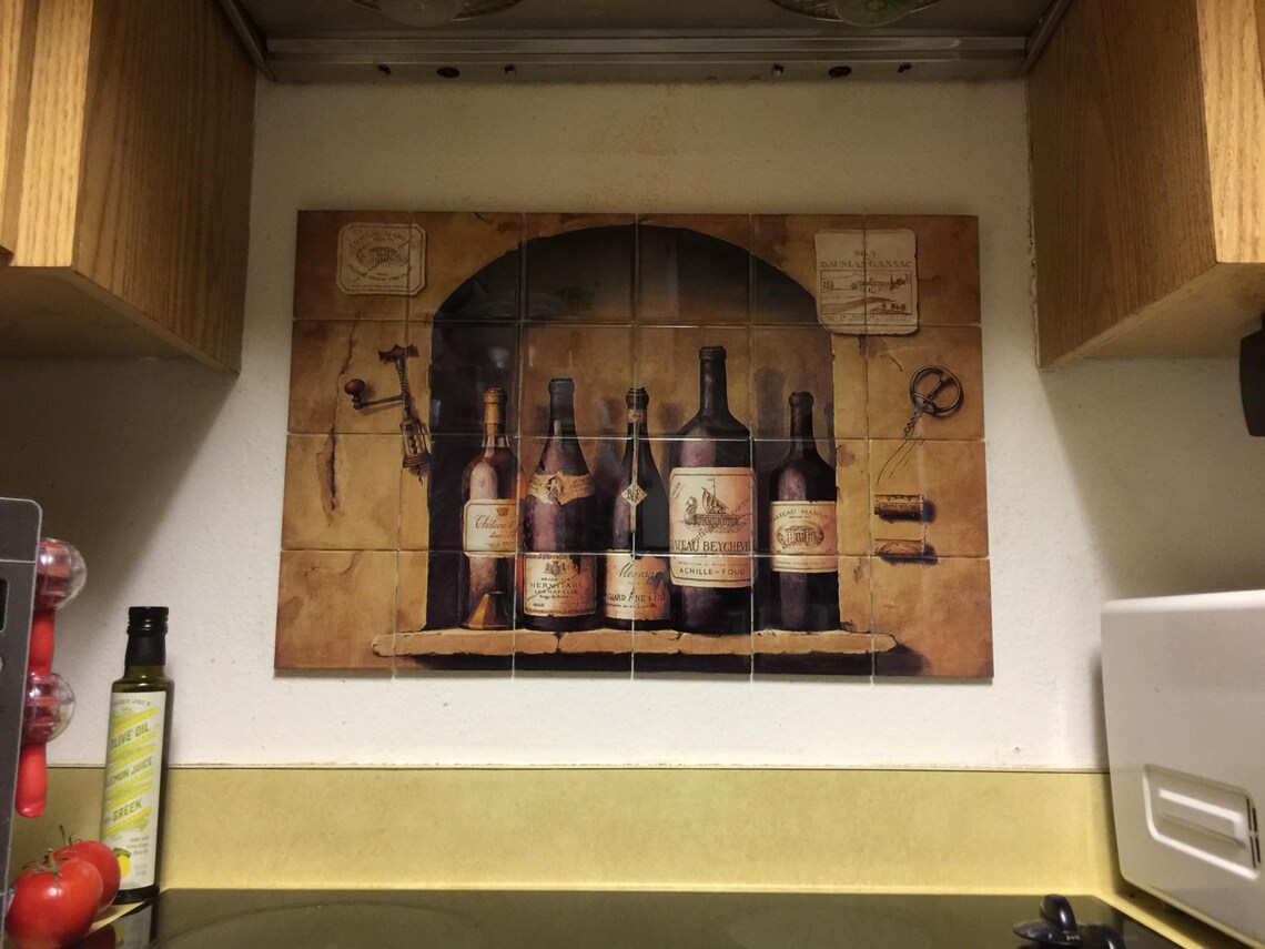 Hangable Tile Mural / Kitchen Backsplash / Kitchen Art / Etsy