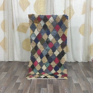 Luxurious Moroccan Runner Rug -Unique berber Colorful Runner Rug -Authentic Moroccan rug -Berber Runner Carpet -Authentic boujaad runner rug