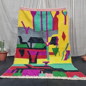 Gorgeous Beni Ourain Rug, Colorful  Wool rug,berber High Quality Rug, Hand woven Boho Area Rug, Custom Beni Ourain Rug,berber Rug, Woven rug