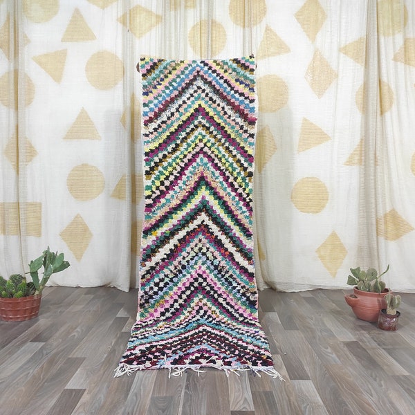 Gorgeous Moroccan Rug Runner- Berber rug-Extra long Runner Rug -Hallway Rug Colorful Runner-Geometric Boho Home decor -Woven Boho rug Runner