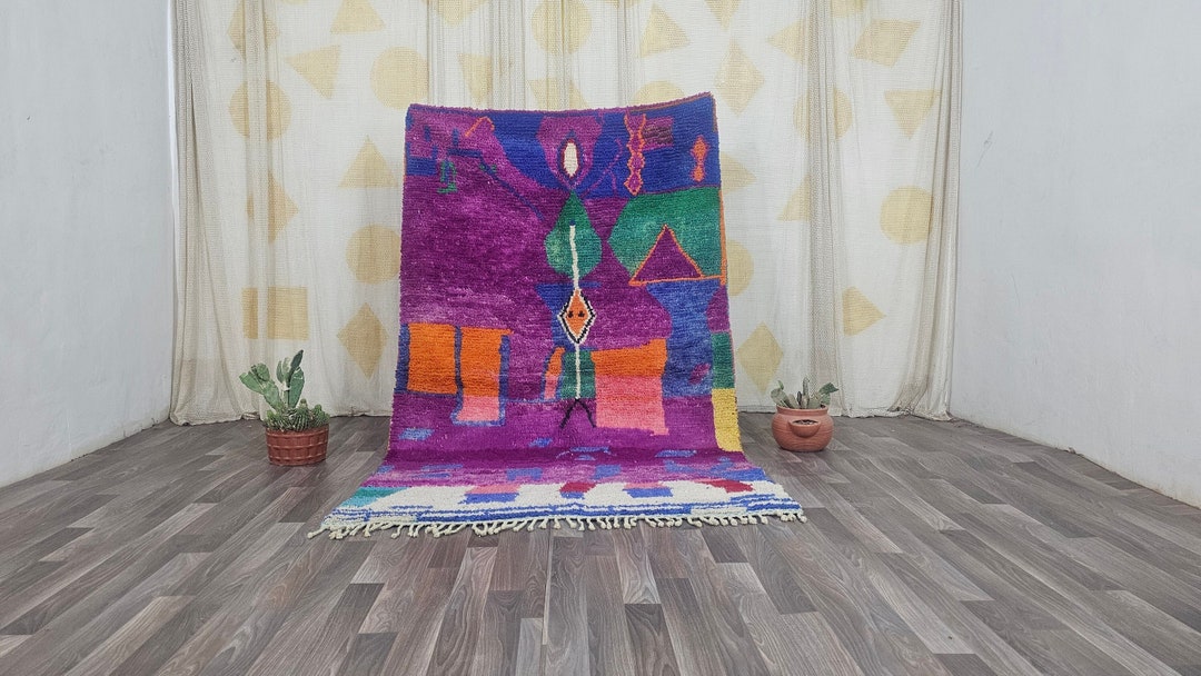 MOROCCAN PURPLE RUGS - Soft Wool Rug - Custom Purple Rug - Authentic ...