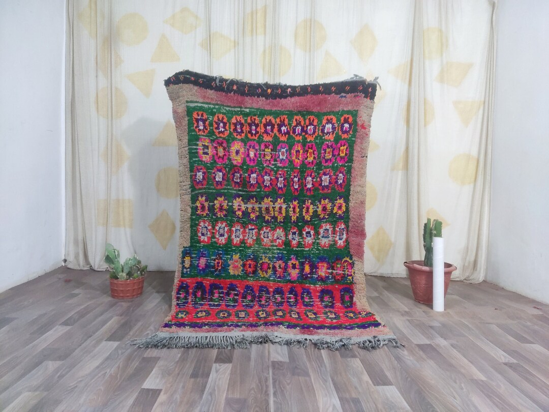 Arabic Long Rug Gorgeous Moroccan Long Rug, Vintage Berber Rug, Manimalist Vintage Rug ...
