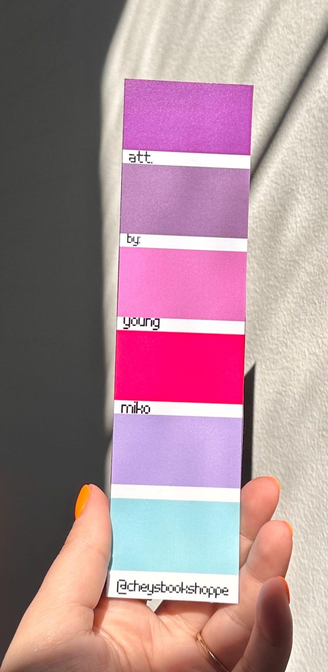 Att. Inspired Album Paint Swatch Bookmarks/ Baby Miko Album Bookmarks ...